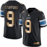 Camiseta NFL Gold Legend Detroit Lions Stafford Negro